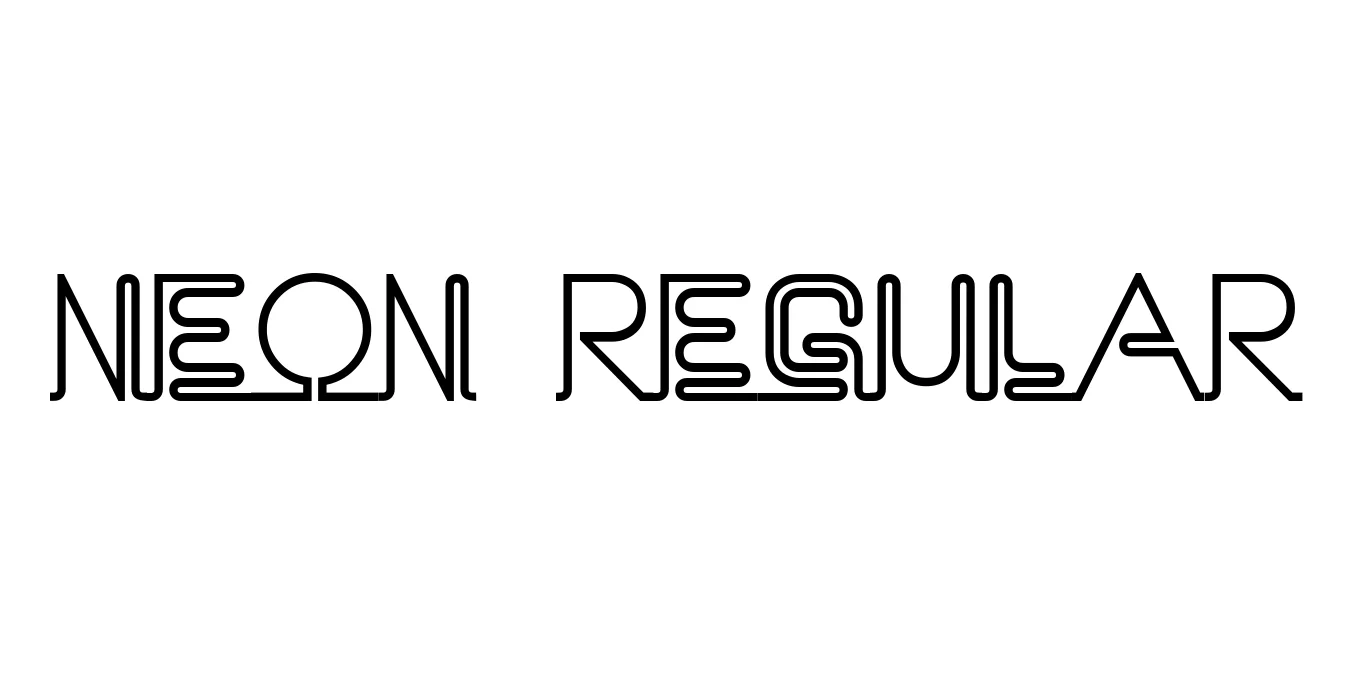 Neon Regular Font Preview