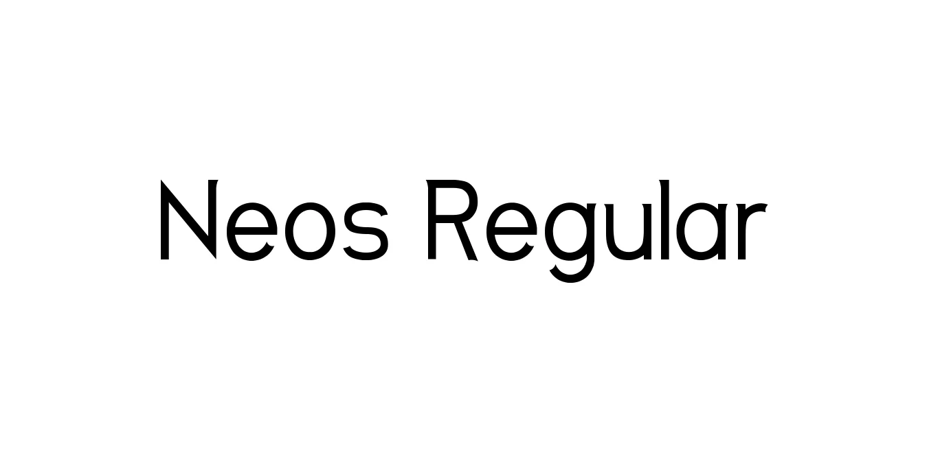 Neos Regular Font Preview