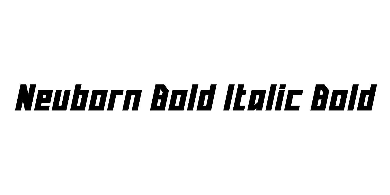 Neuborn Bold Italic Bold Font Preview