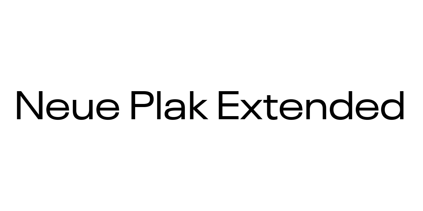 Neue Plak Extended Font Preview
