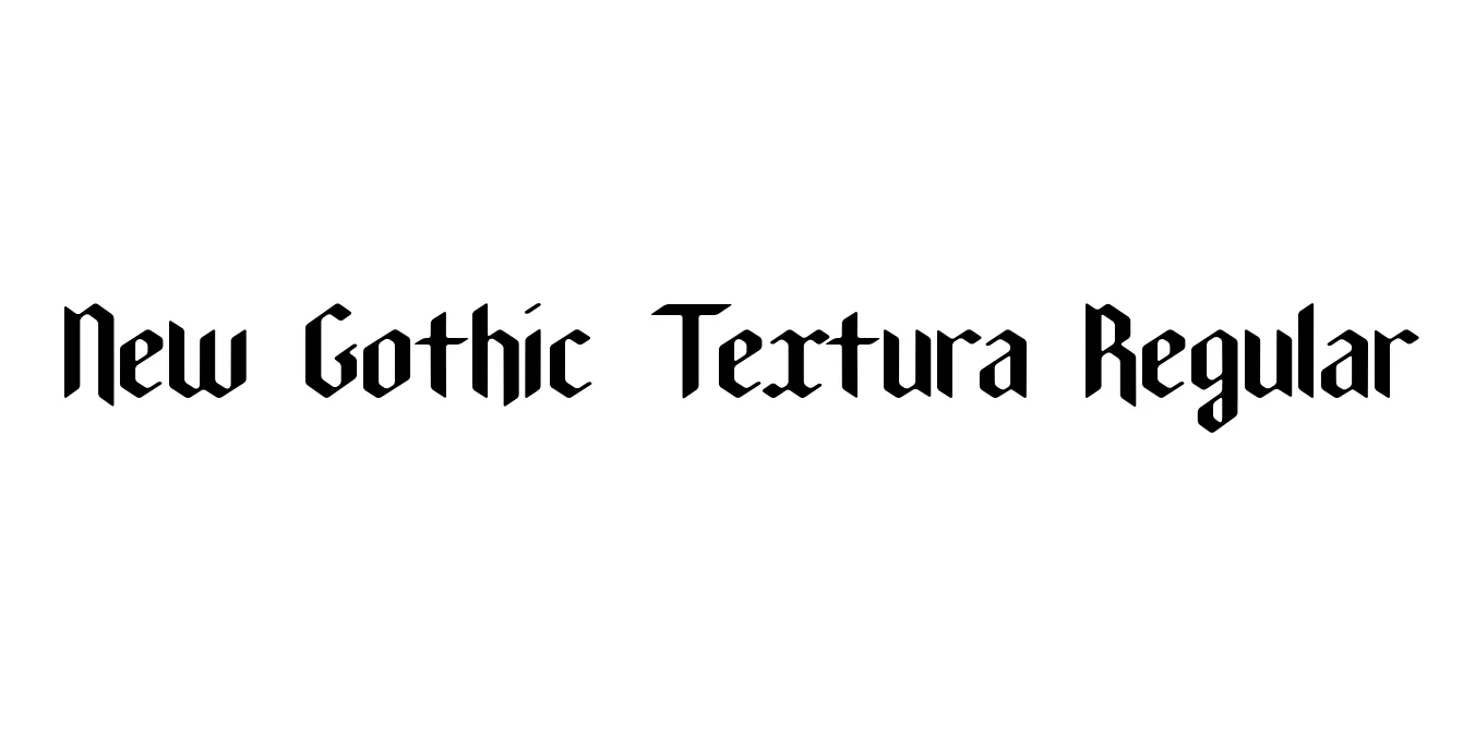 New Gothic Textura Regular Font Preview