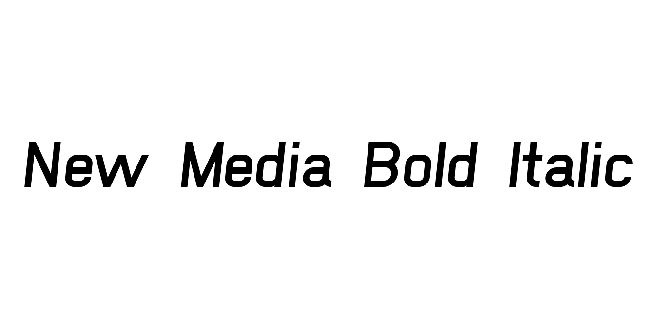 New Media Bold Italic Font Preview