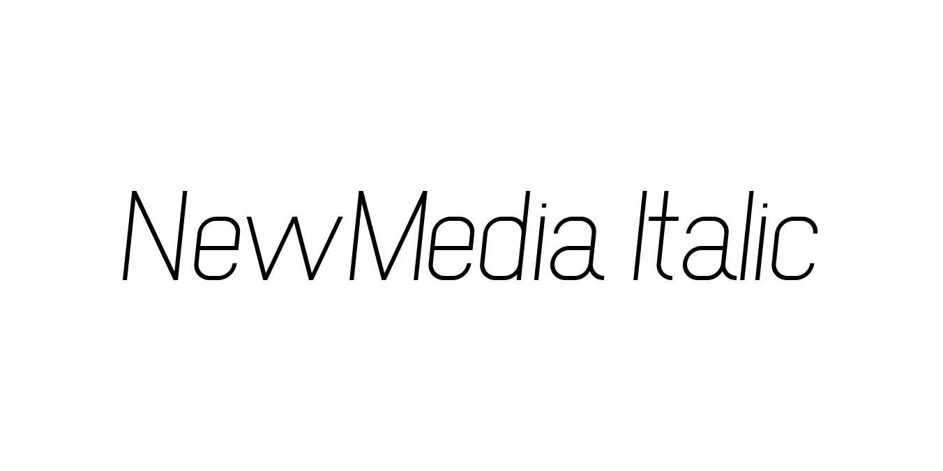 NewMedia Italic Font Preview
