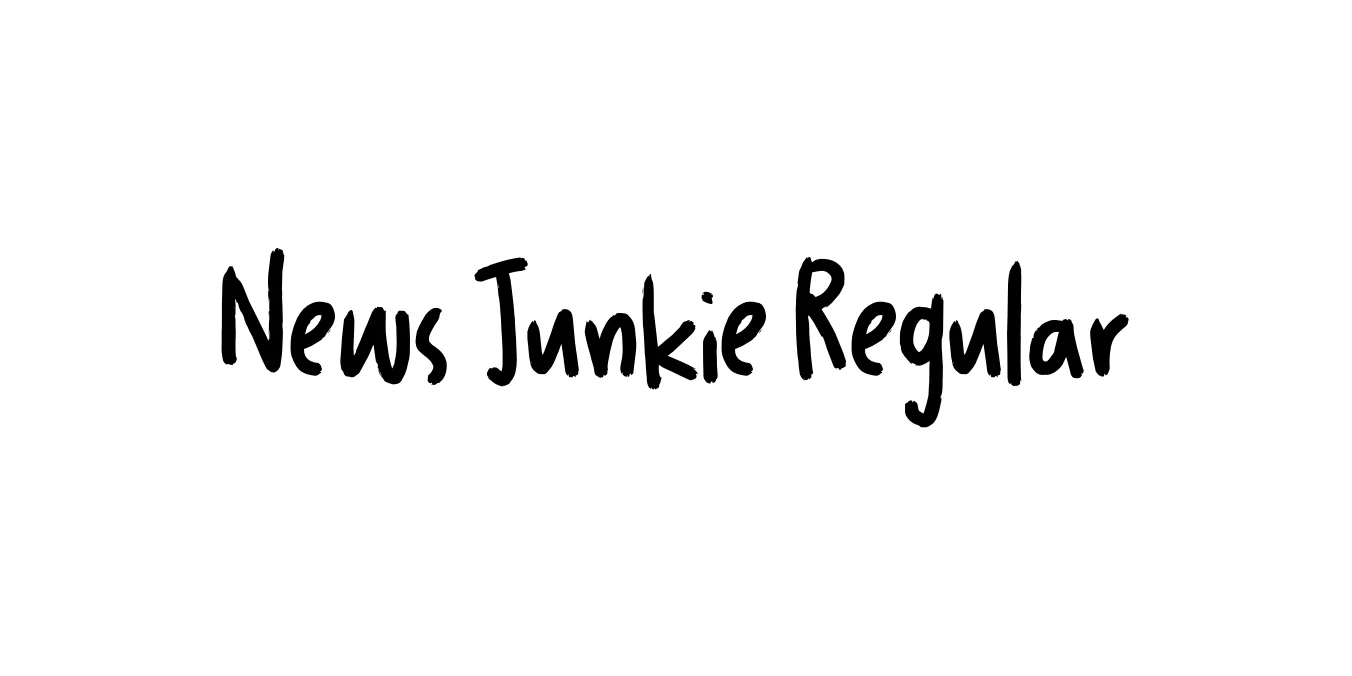 News Junkie Regular Font Preview
