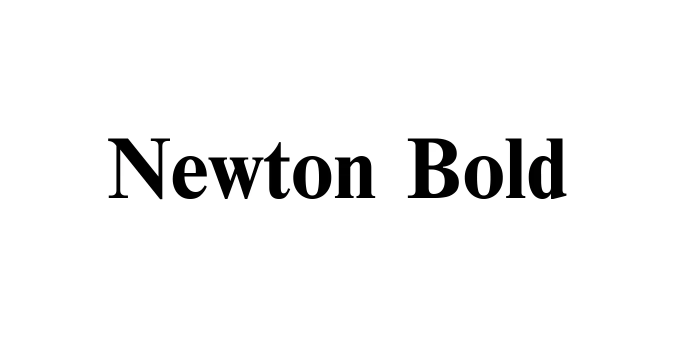 Newton Bold Font Preview