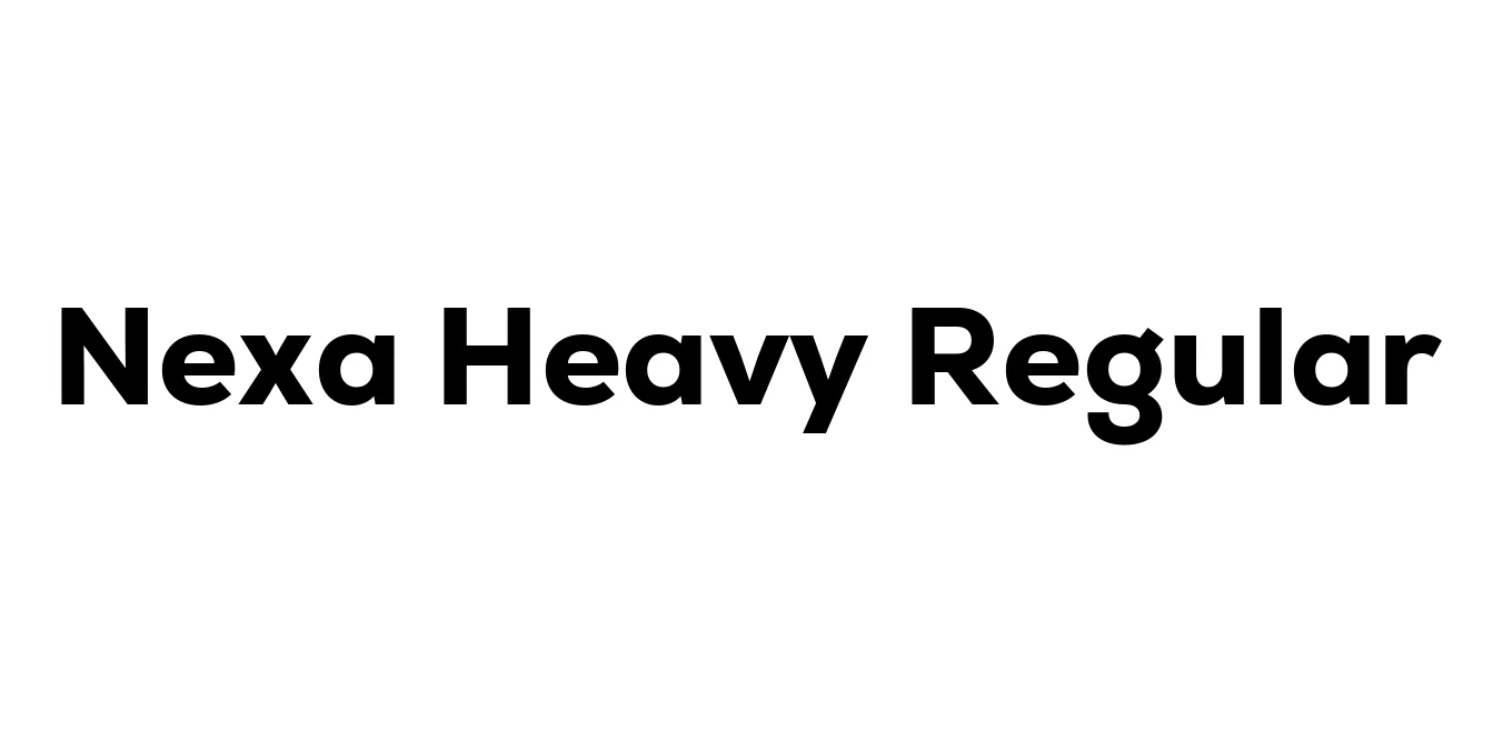 Nexa Heavy Regular Font Preview