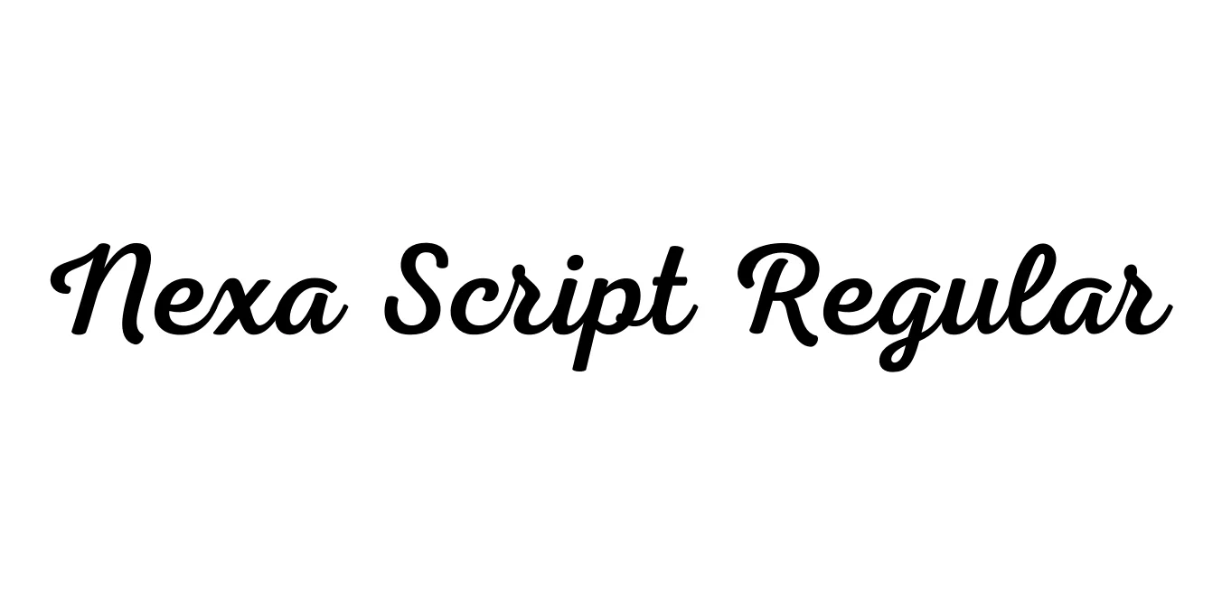 Nexa Script Regular Font Preview