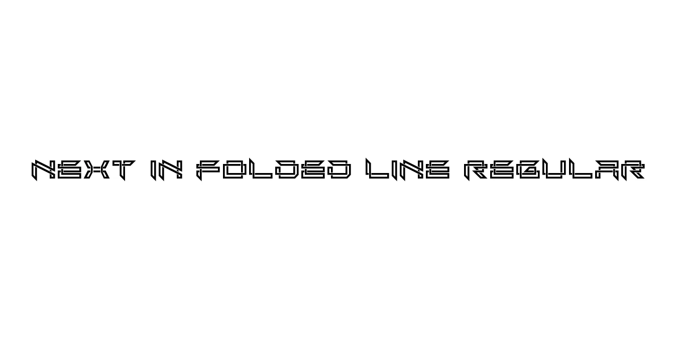 Next In Folded Line Regular Font Preview