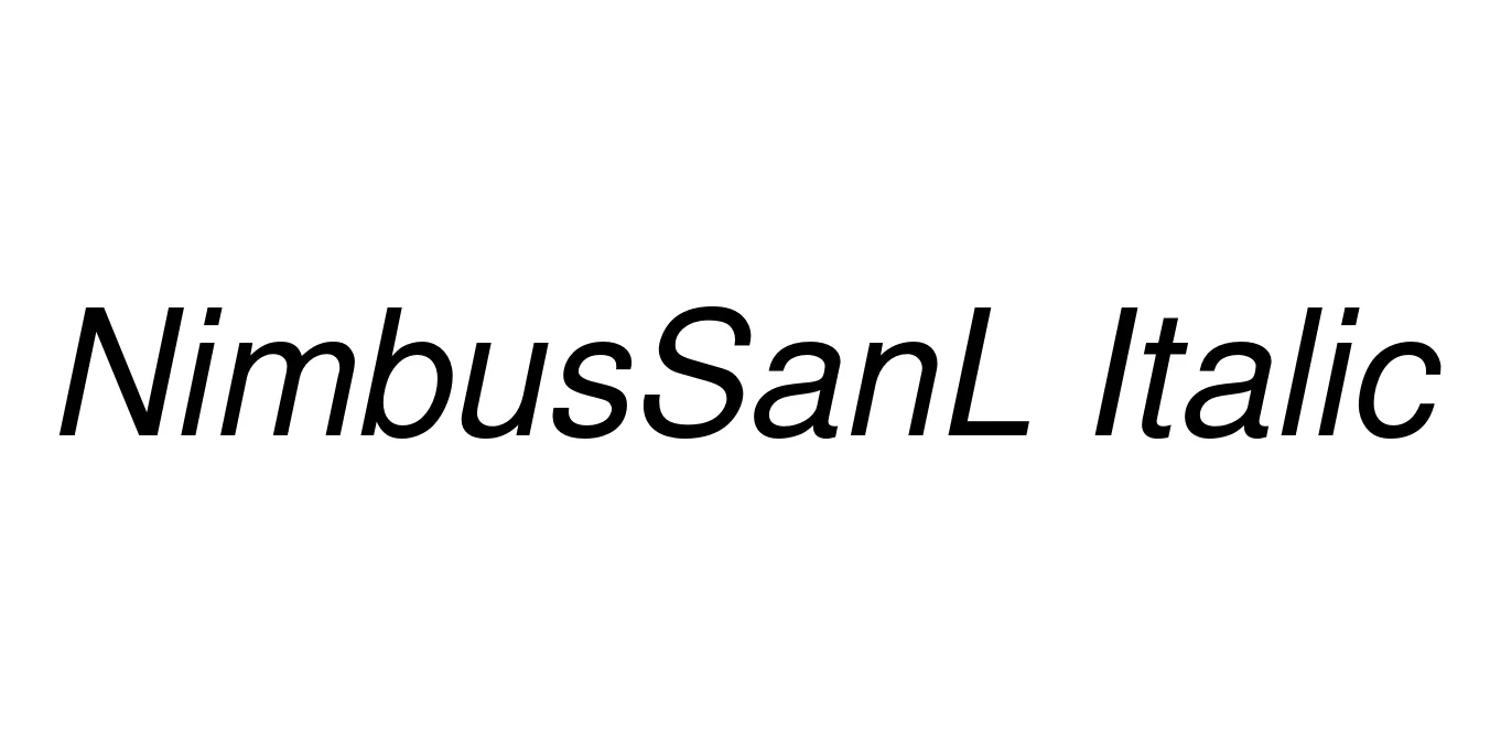 NimbusSanL Italic Font Preview