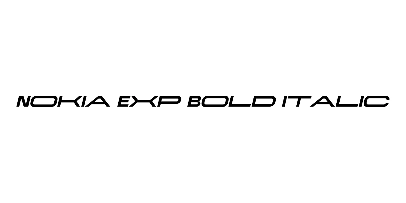Nokia Exp Bold Italic Font Preview