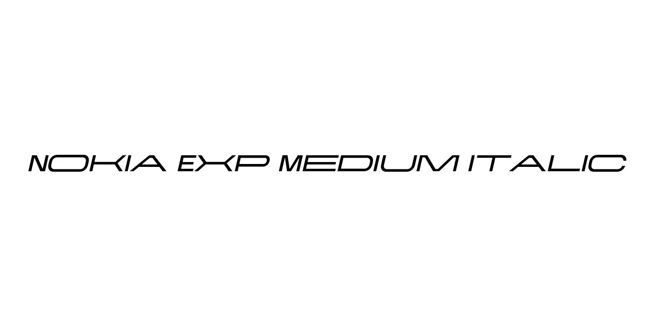 Nokia Exp Medium Italic Font Preview