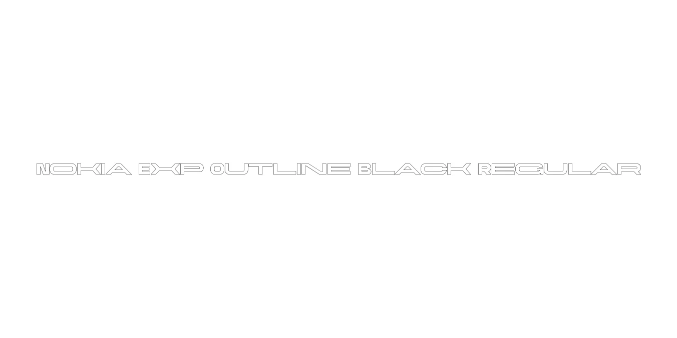 Nokia Exp Outline Black Regular Font Preview