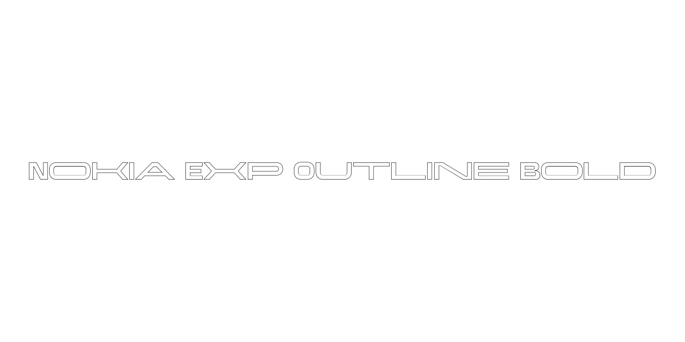 Nokia Exp Outline Bold Font Preview