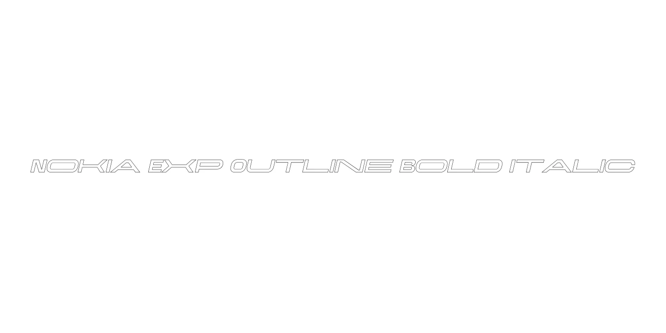 Nokia Exp Outline Bold Italic Font Preview