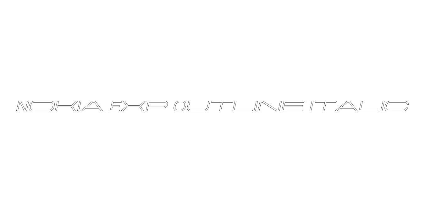 Nokia Exp Outline Italic Font Preview