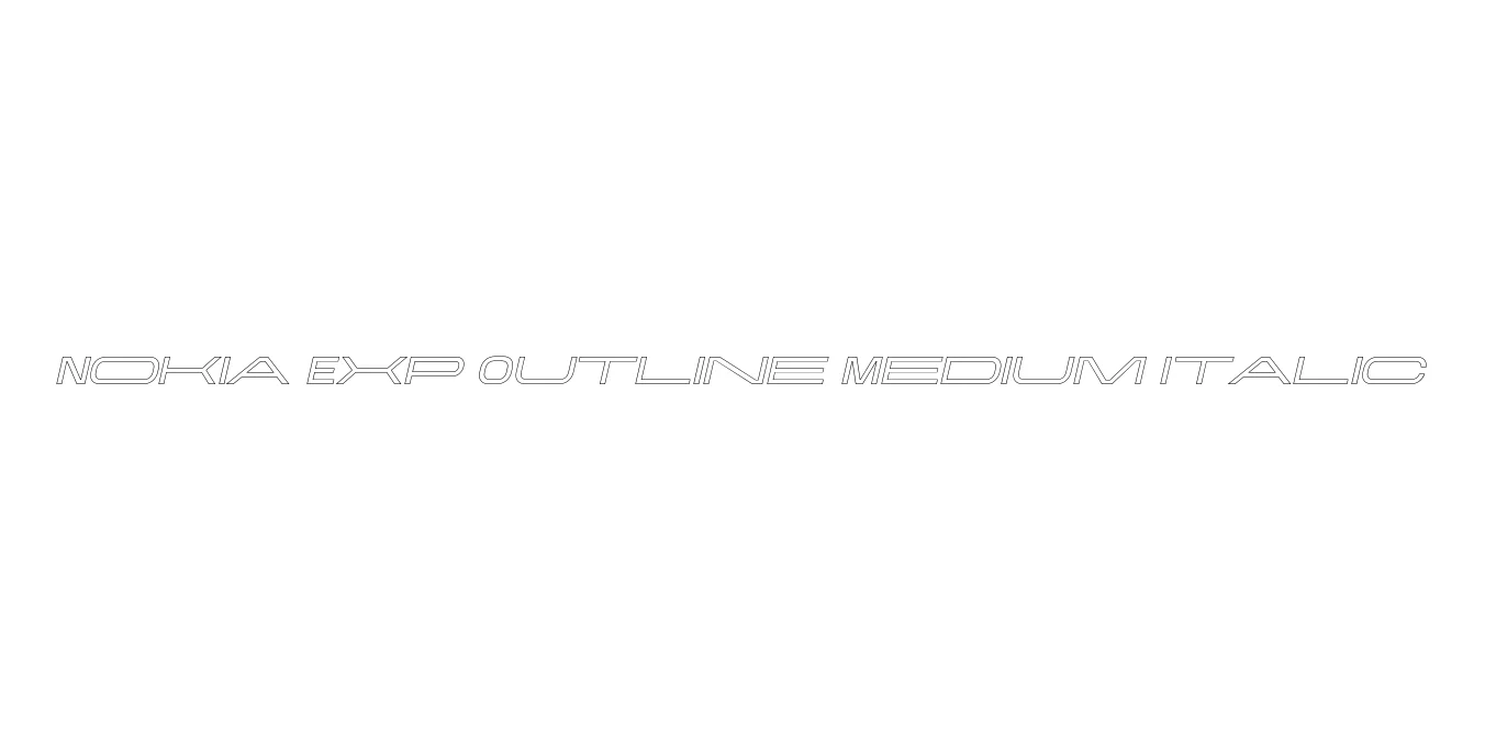 Nokia Exp Outline Medium Italic Font Preview