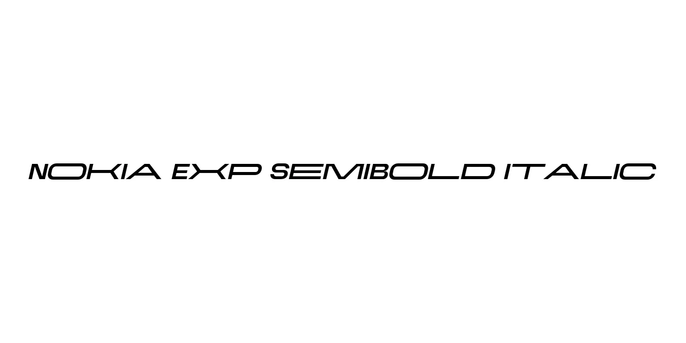 Nokia Exp SemiBold Italic Font Preview