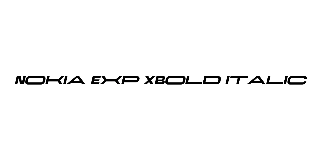Nokia Exp XBold Italic Font Preview