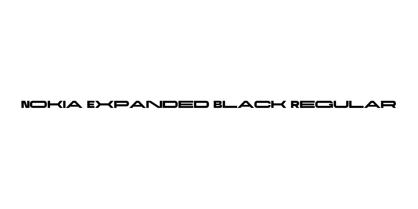Nokia Expanded Black Regular Font Preview