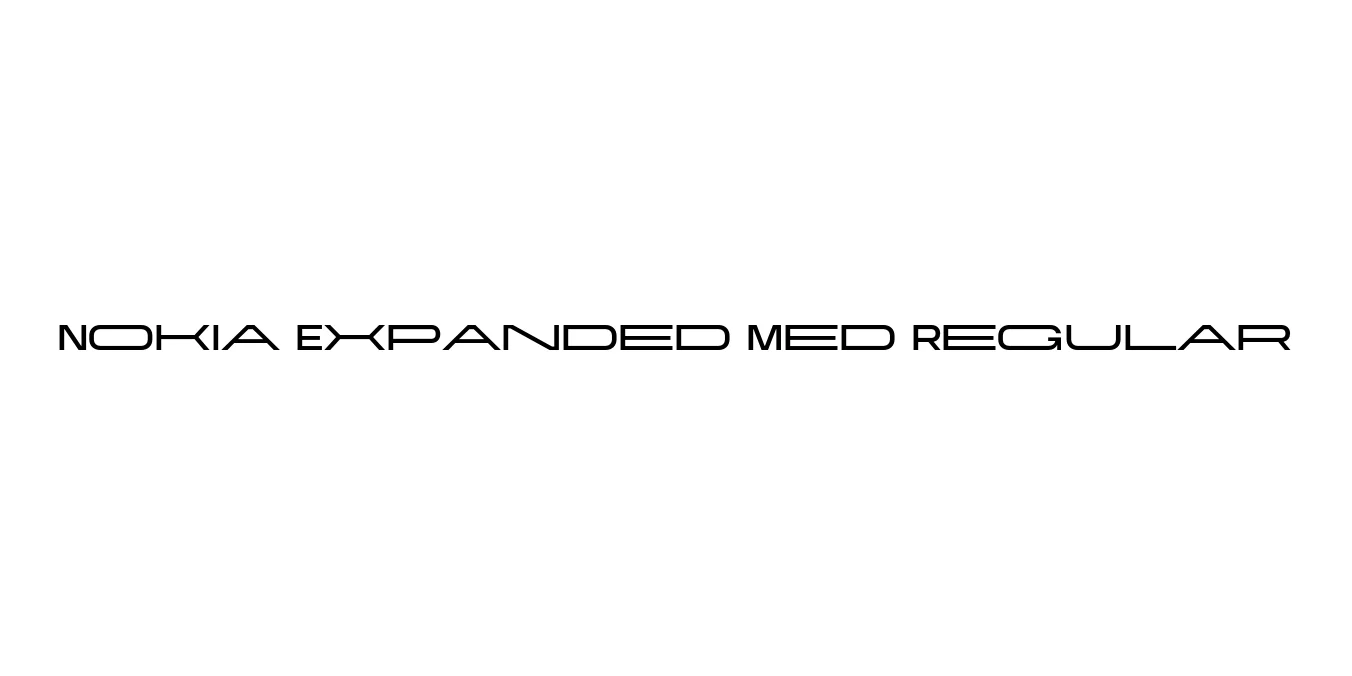 Nokia Expanded Med Regular Font Preview