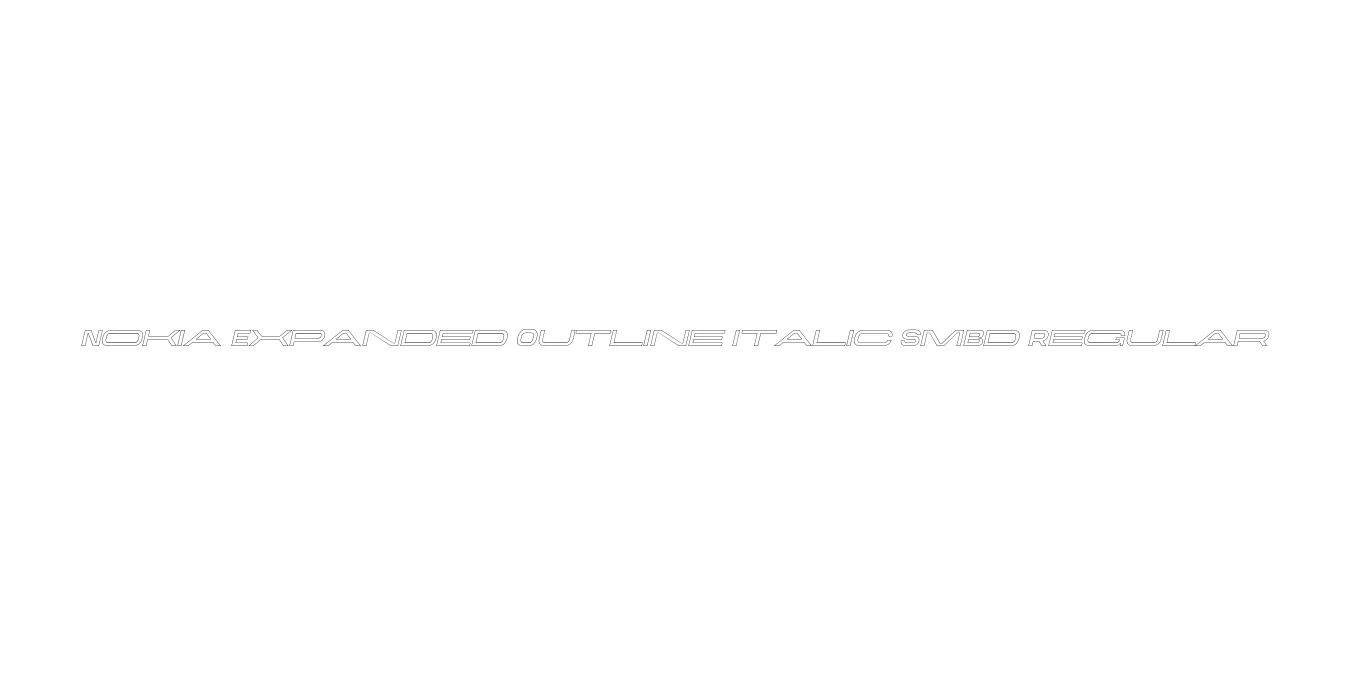 Nokia Expanded Outline Italic SmBd Regular Font Preview