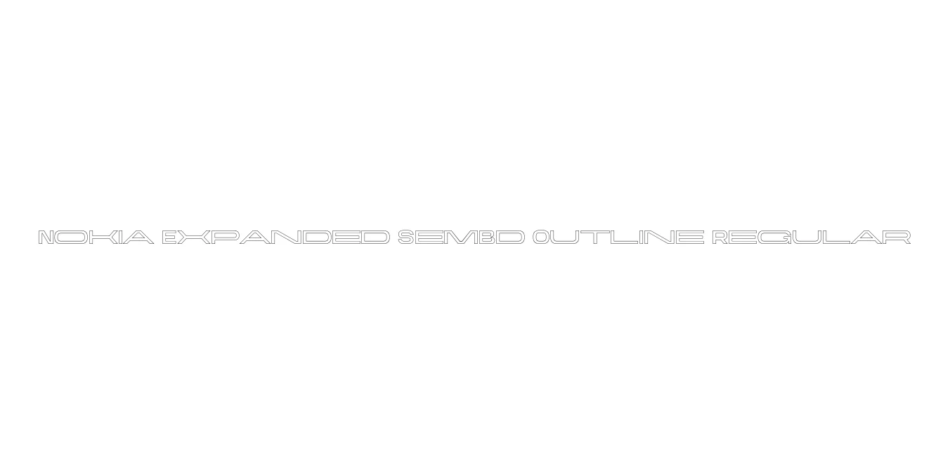 Nokia Expanded SemBd Outline Regular Font Preview