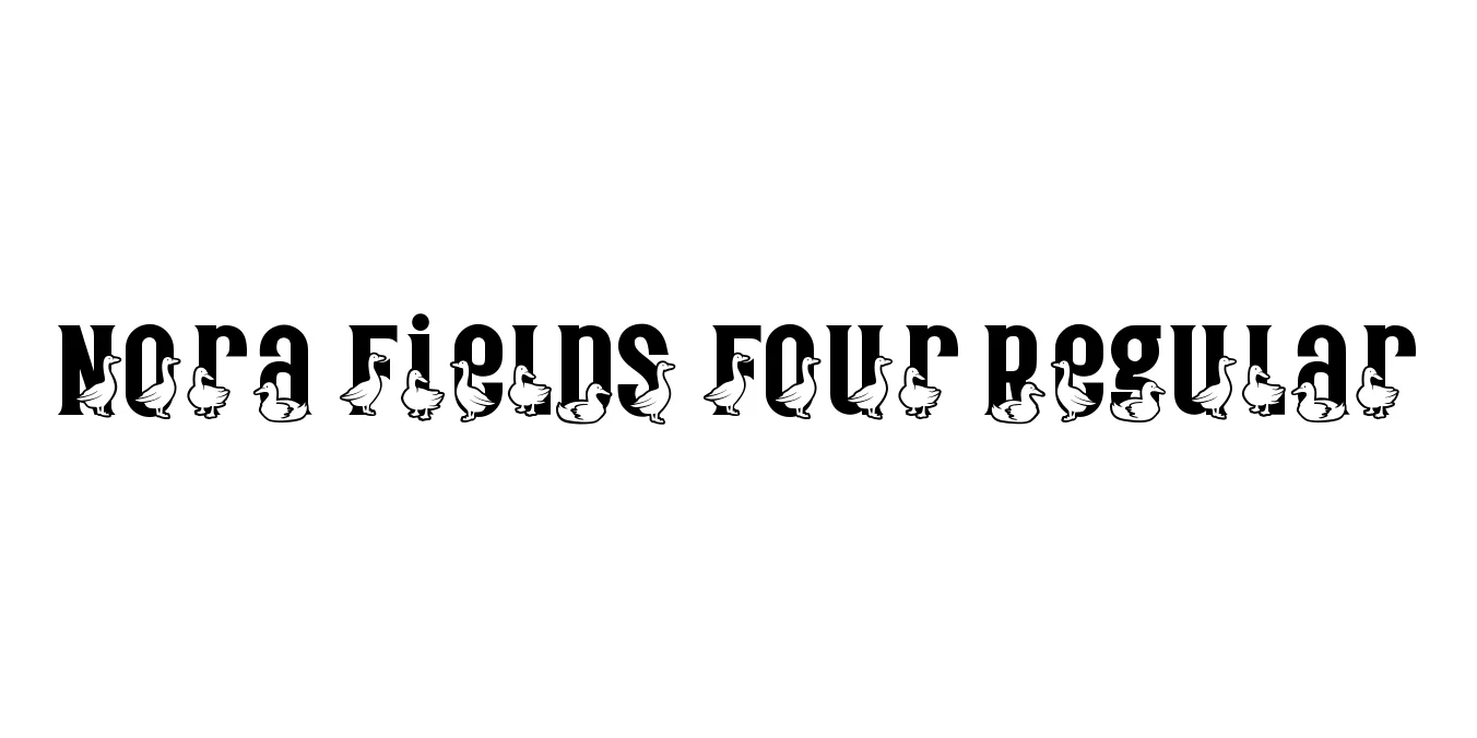 Nora Fields Four Regular Font Preview