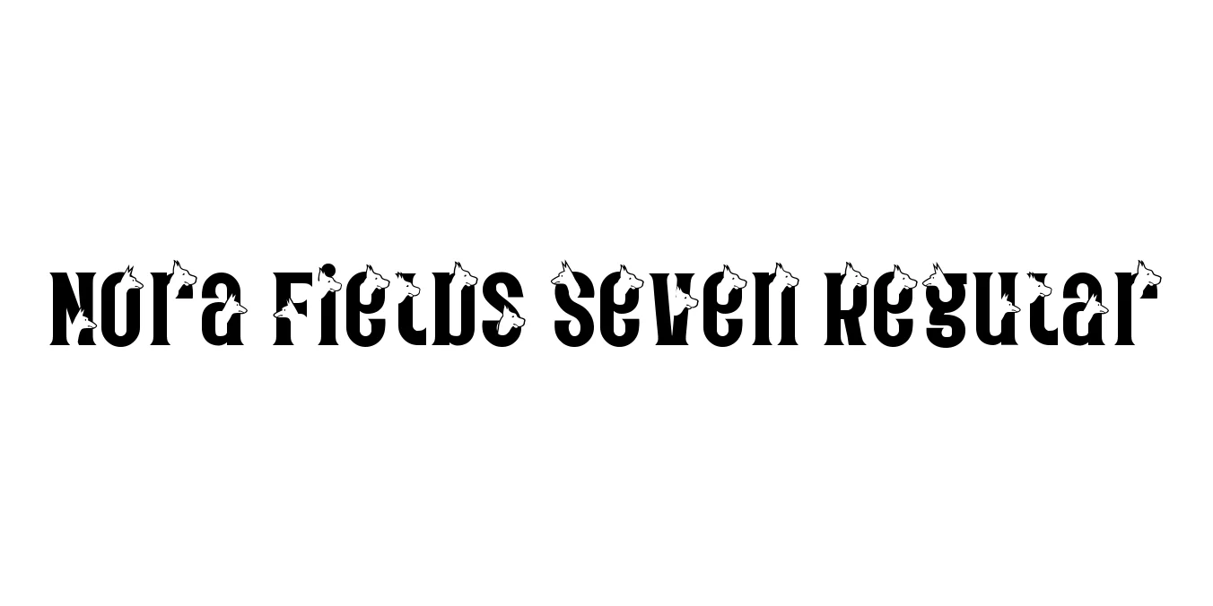Nora Fields Seven Regular Font Preview