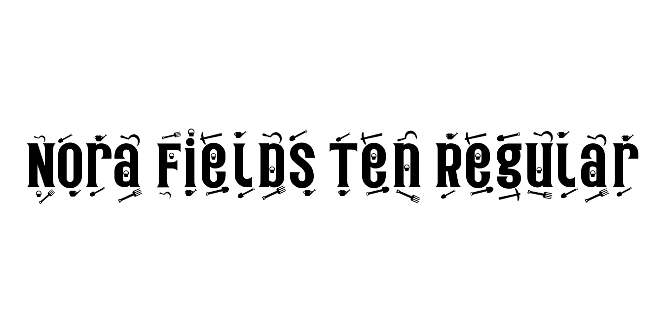 Nora Fields Ten Regular Font Preview