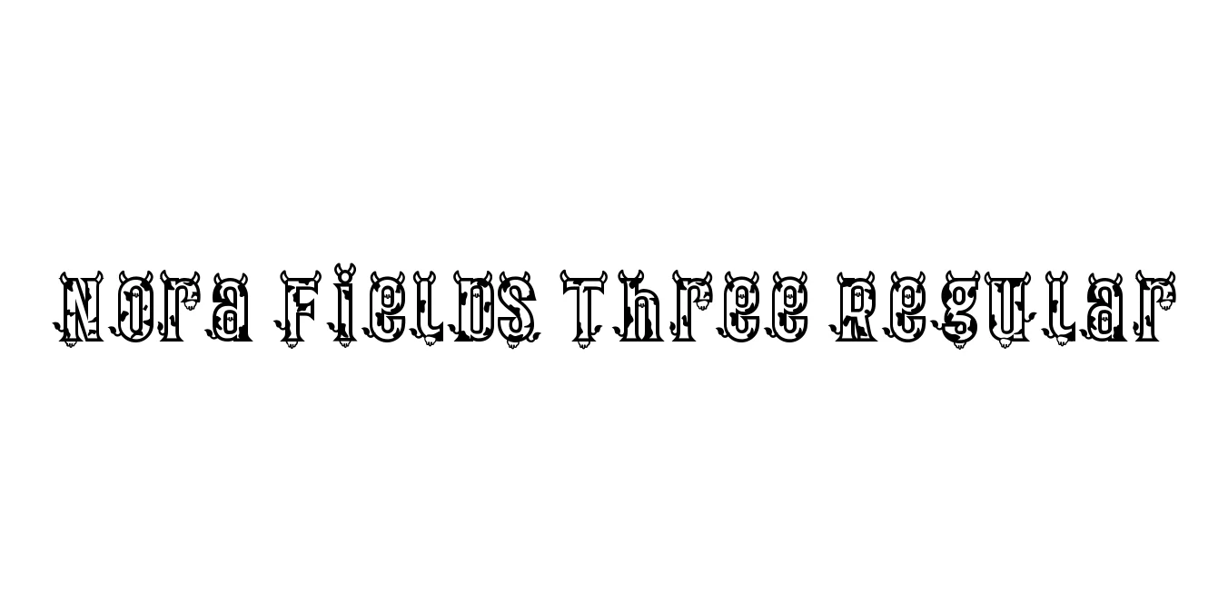 Nora Fields Three Regular Font Preview