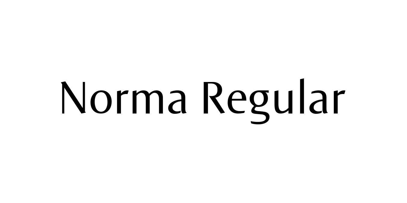 Norma Regular Font Preview