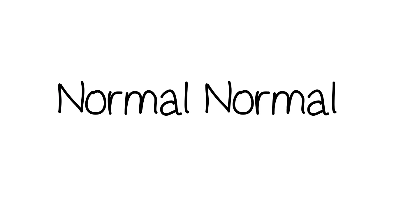 Download Normal Normal Font Free - fontfreedownload.com