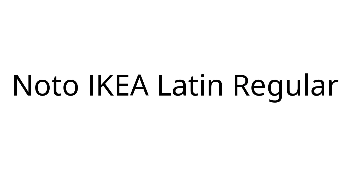 Noto IKEA Latin Regular Font Preview