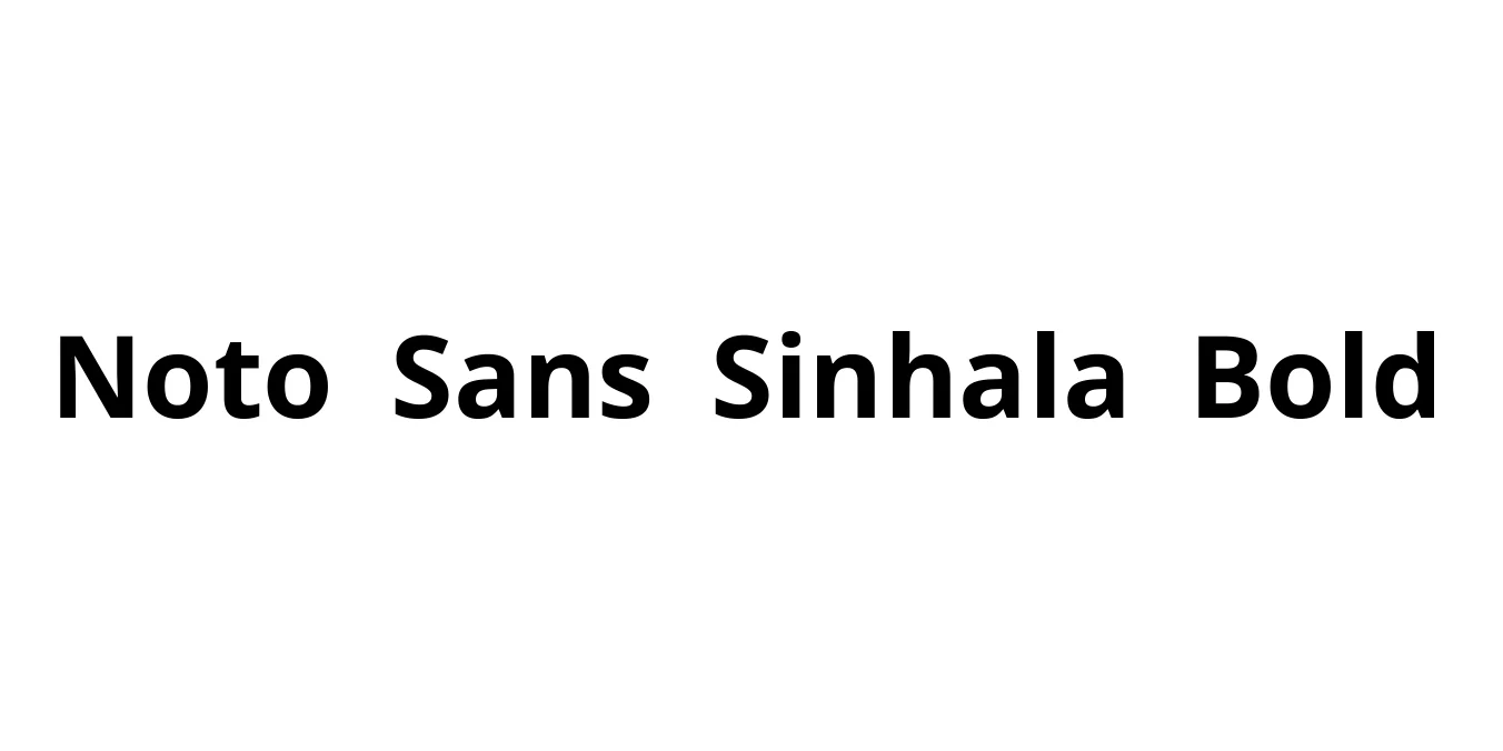 Noto Sans Sinhala Bold Font Preview