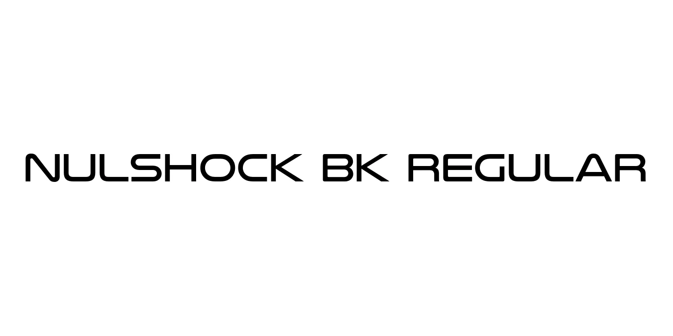 Nulshock Bk Regular Font Preview