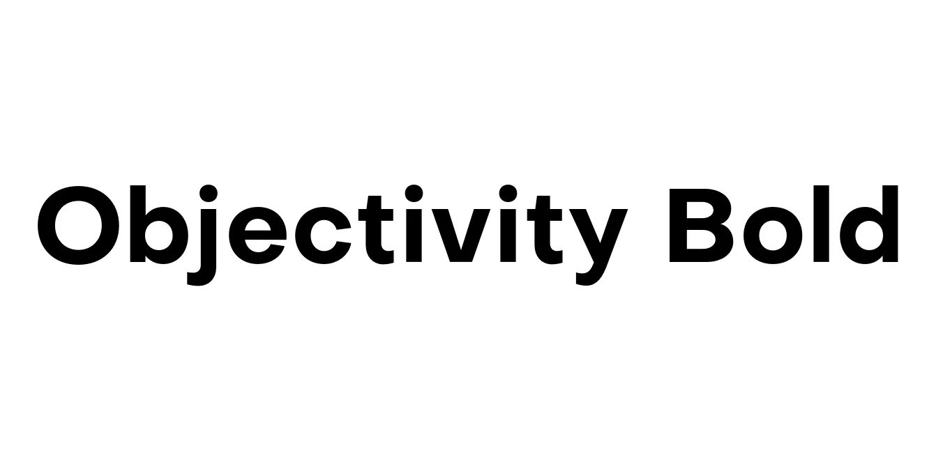 Objectivity Bold Font Preview