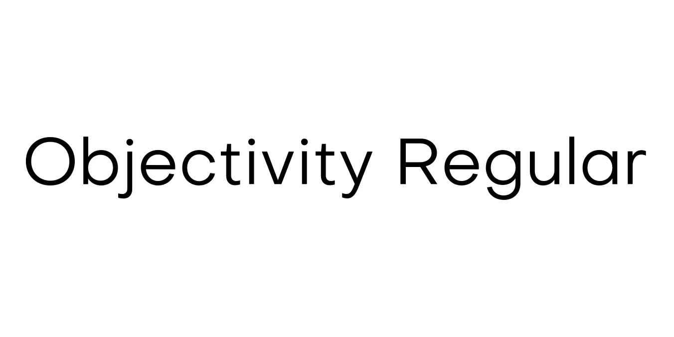 Objectivity Regular Font Preview