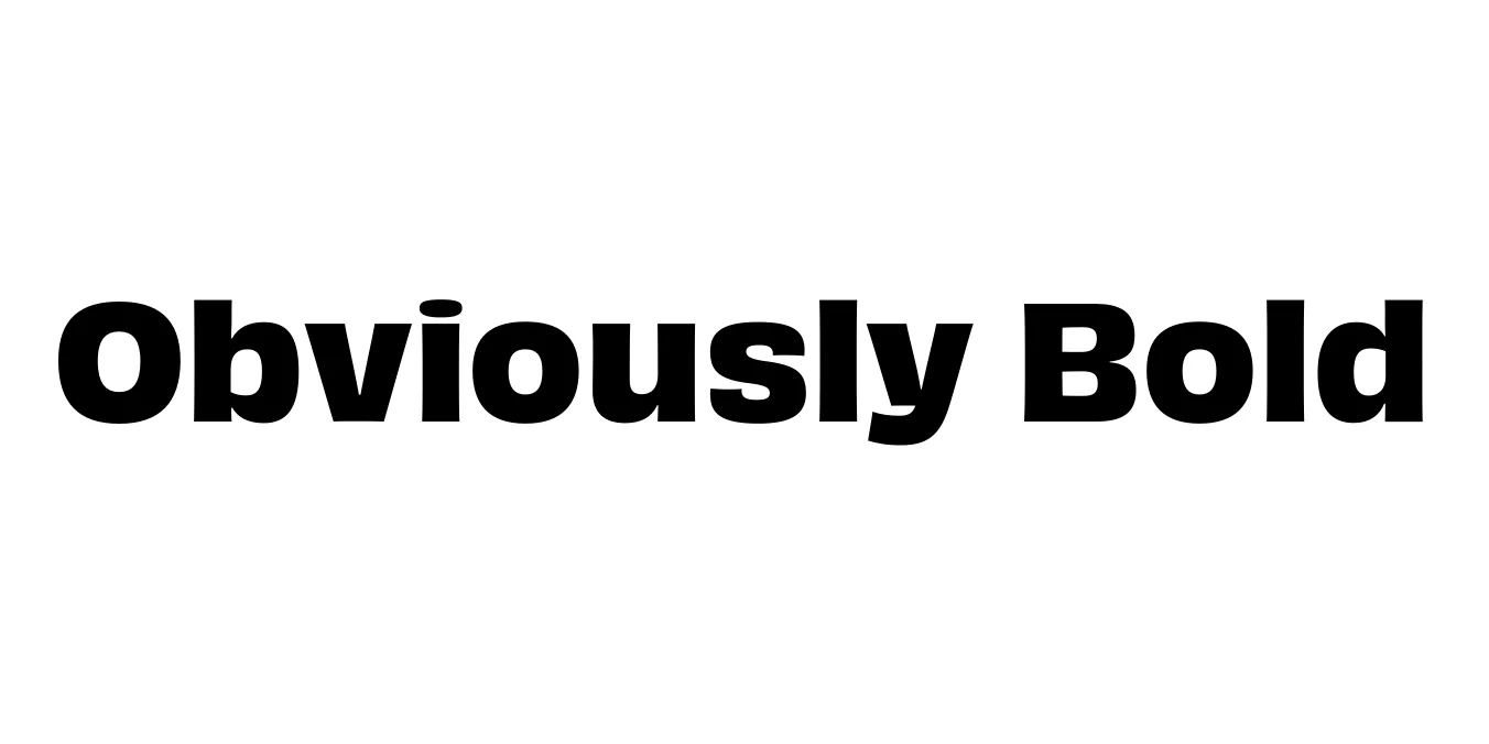 Obviously Bold Font Preview