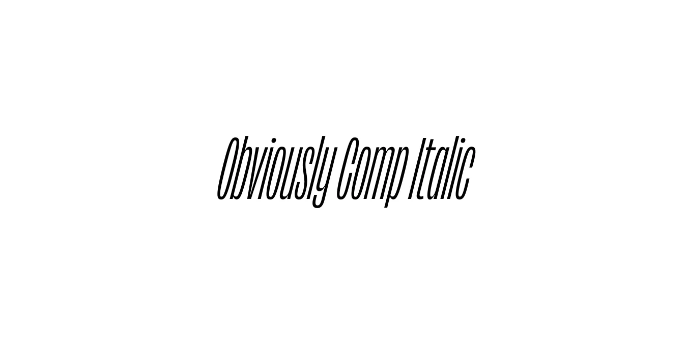 Obviously Comp Italic Font Preview