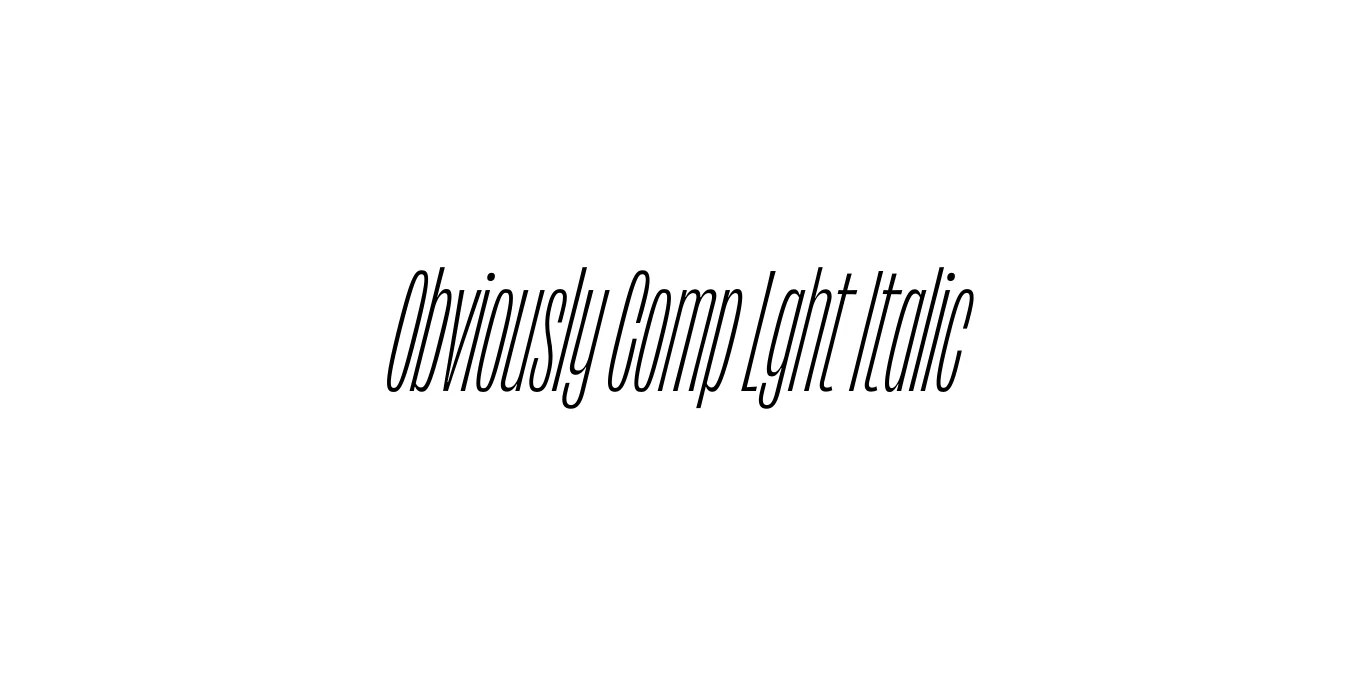 Obviously Comp Lght Italic Font Preview