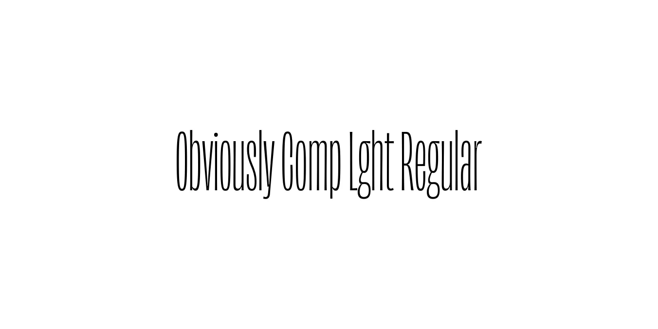 Obviously Comp Lght Regular Font Preview