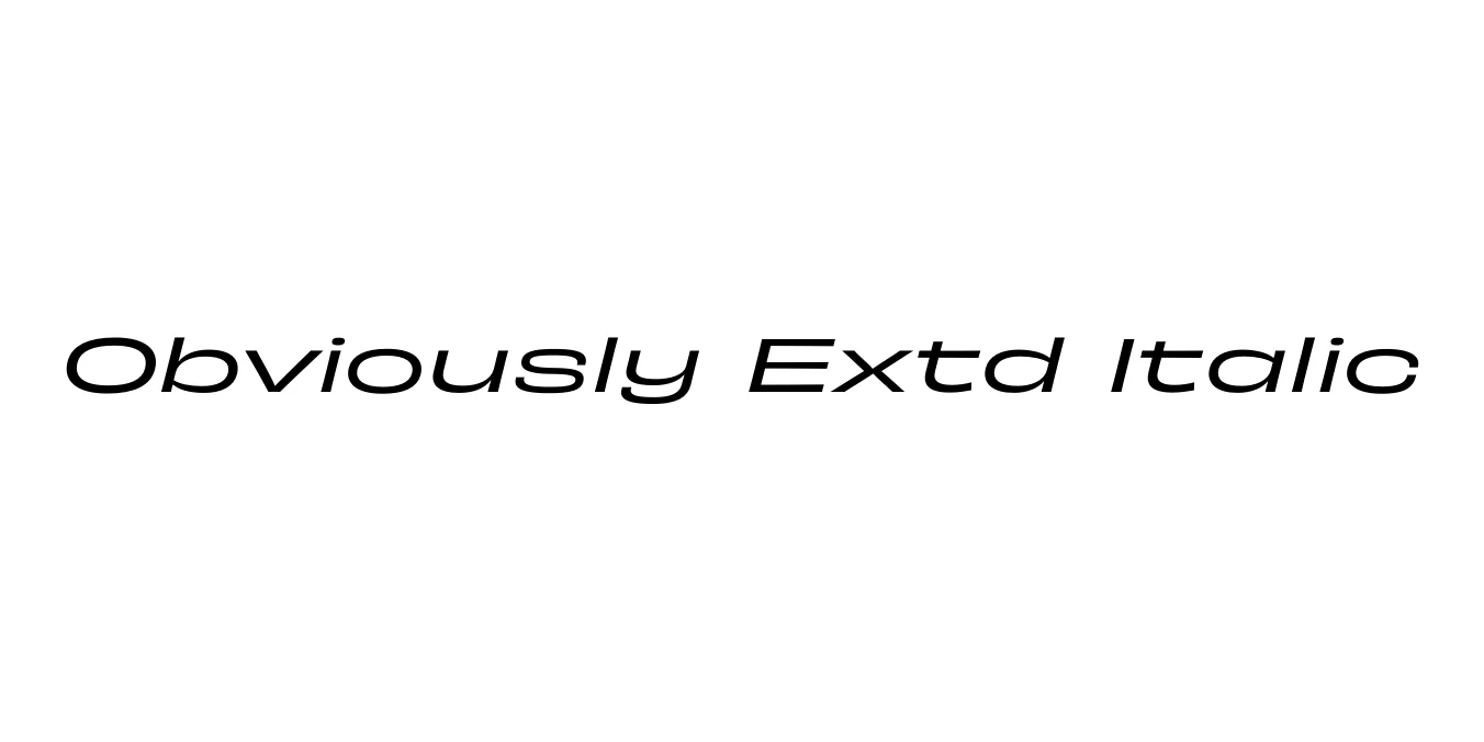 Obviously Extd Italic Font Preview