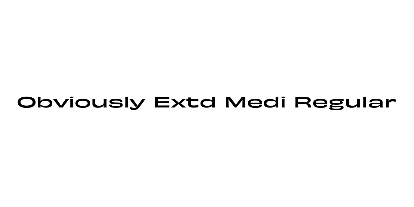 Obviously Extd Medi Regular Font Preview