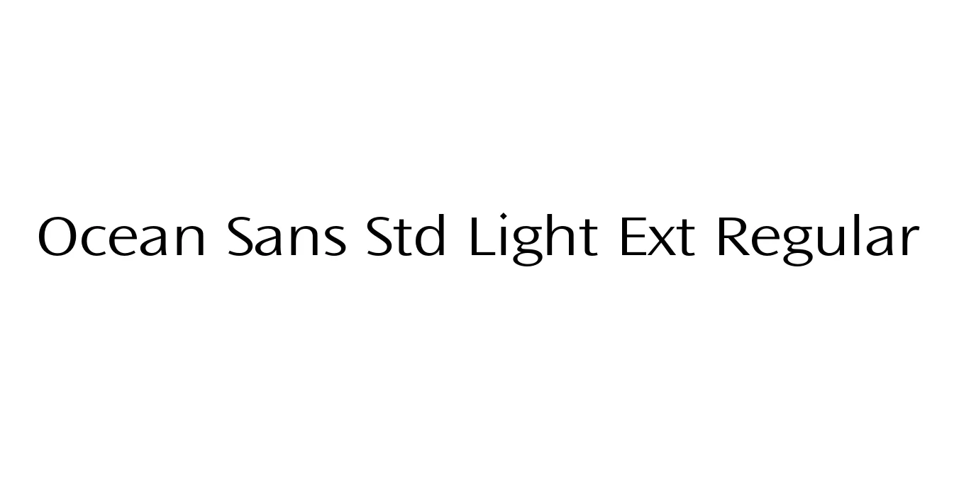Ocean Sans Std Light Ext Regular Font Preview