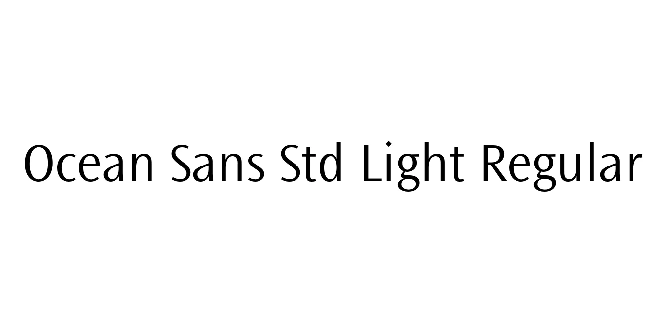 Ocean Sans Std Light Regular Font Preview