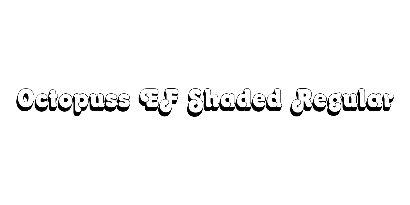 Octopuss EF Shaded Regular Font Preview
