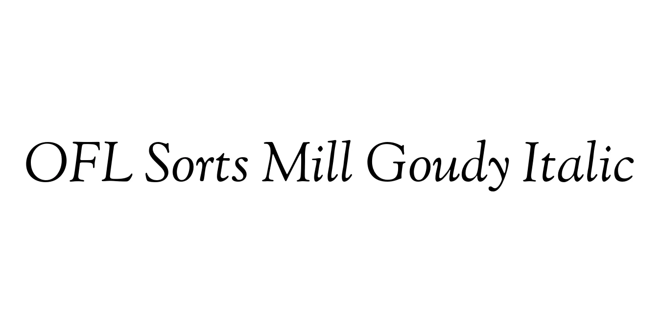 OFL Sorts Mill Goudy Italic Font Preview