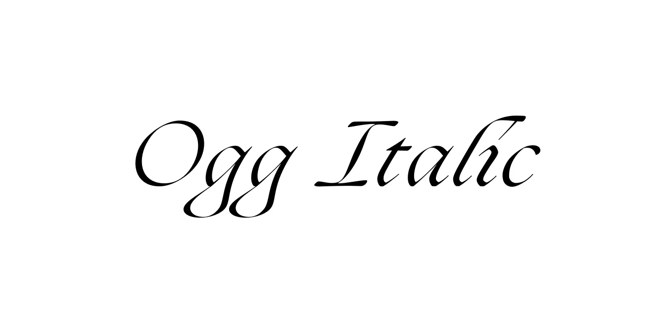 Ogg Italic Font Preview
