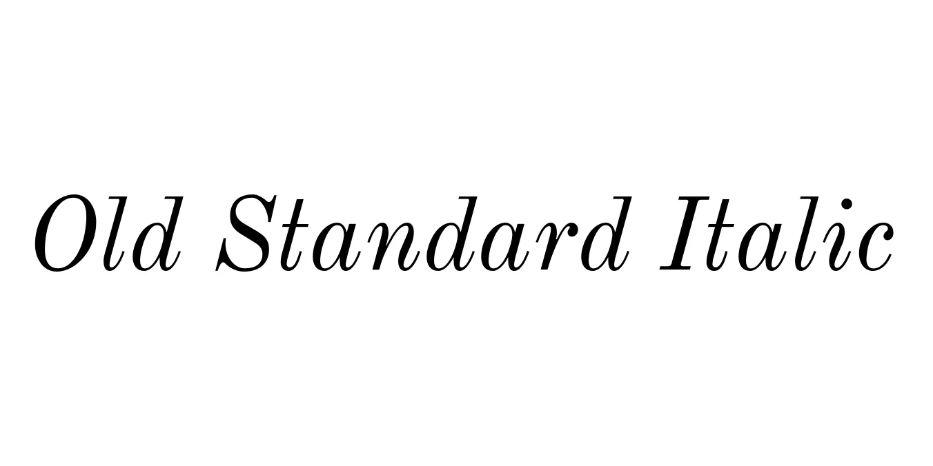 Old Standard Italic Font Preview
