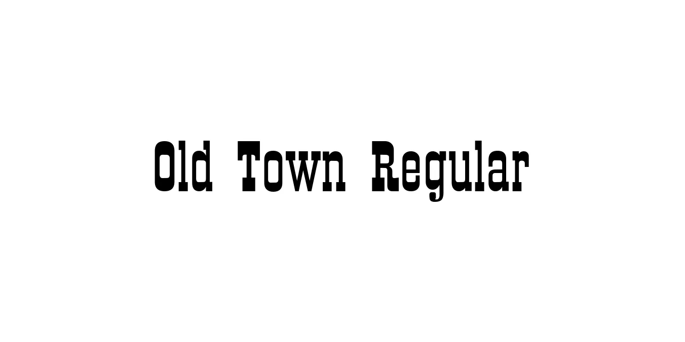 Old Town Regular Font Preview